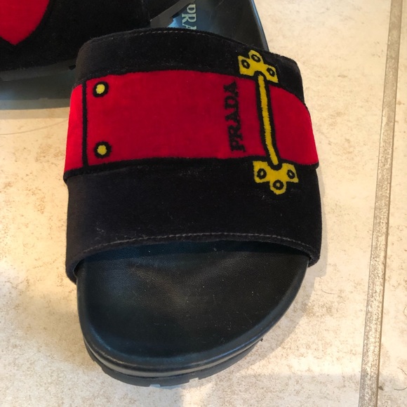 Prada velour buckle slides EU37 - Picture 4 of 7